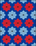 Crimson Azure Starburst Repeat Rug