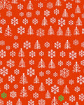 Festive White Snowflakes Christmas Trees Rug