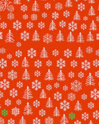 Festive White Snowflakes Christmas Trees Rug