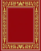 Gold Leaf Vine Scroll Border Rug