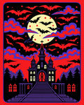 Spooky Church Bats Moon Halloween Night Rug