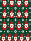 Red Gnome Snowflake Christmas Rug