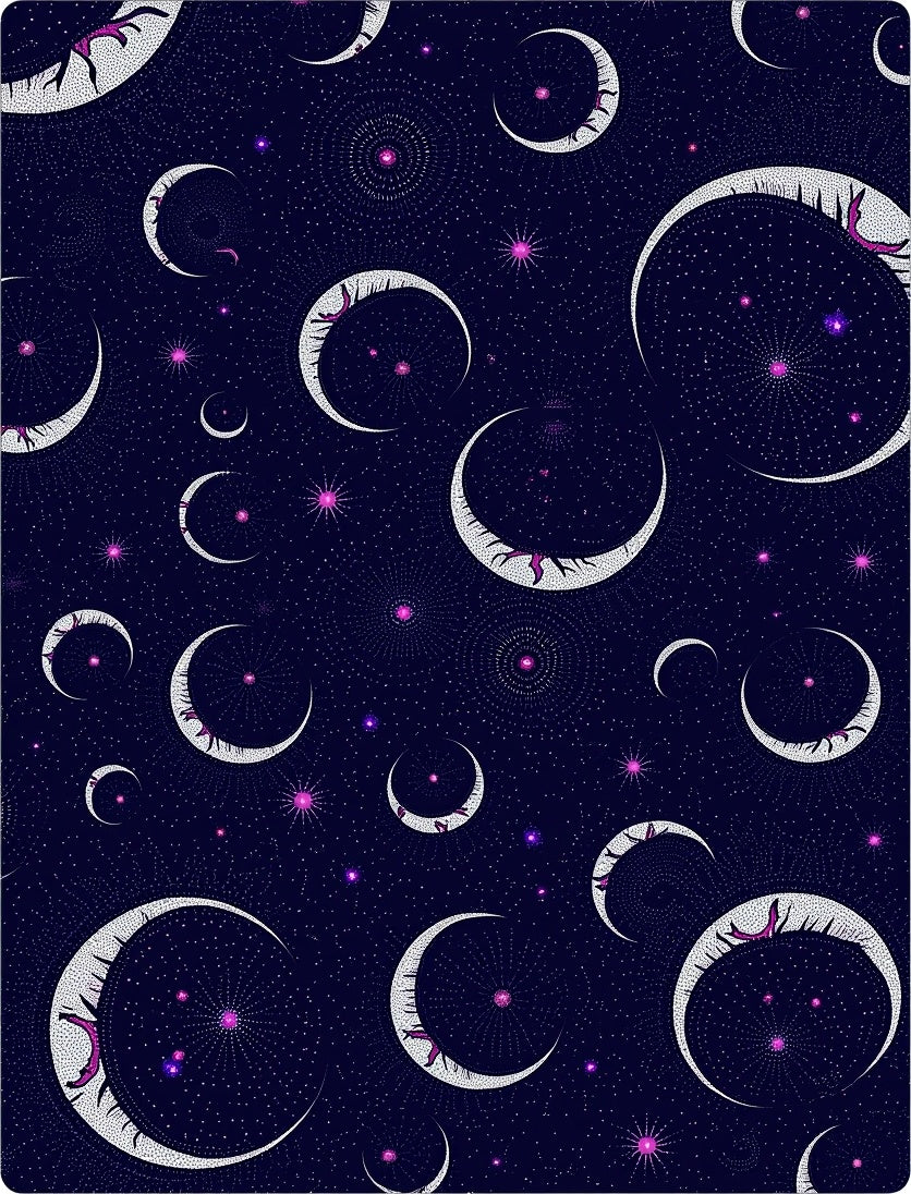 Celestial Moon Starry Night Rug