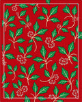Classic Red Floral Vine Arrangement Rug
