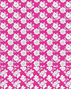 Pink Whimsical Creature Floral Repeat Rug