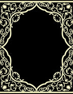 Creamy White Botanical Frame Rug
