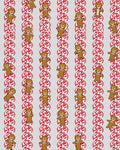 Gingerbread People Red Repeating Pattern Rug