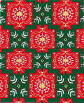 Crimson White Yellow Floral Medallion Rug