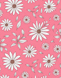 Pink White Daisy Floral Bloom Rug