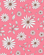 Pink White Daisy Floral Bloom Rug