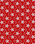Crimson Snowflake Ornament Repeat Rug