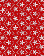 Crimson Snowflake Ornament Repeat Rug