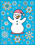 Fun Snowman Snowflake Holiday Accents Rug