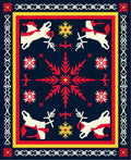 Bold Folk Art Animals Snowflake Rug
