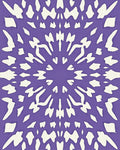 Purple Cream Radial Burst Rug