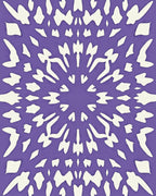 Purple Cream Radial Burst Rug