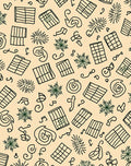 Whimsical Black Line Starburst Squares Rug