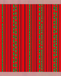 Bold Red Green Striped Vertical Columns Rug