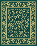 Golden Vine Scrollwork Medallion Rug