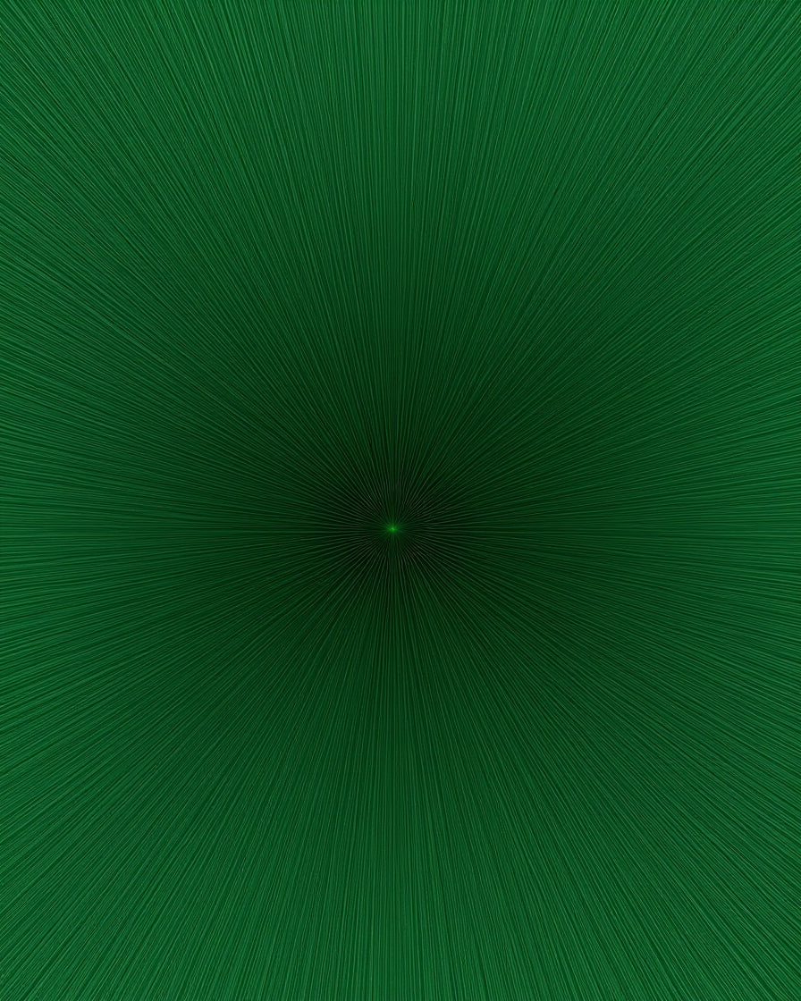 Radiating Emerald Green Starburst Rug