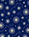 Navy Blue Starburst Constellation Rug