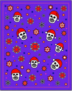 Purple Festive Skull Snowflakes Rug