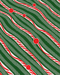 Green Red White Wavy Stripes Rug