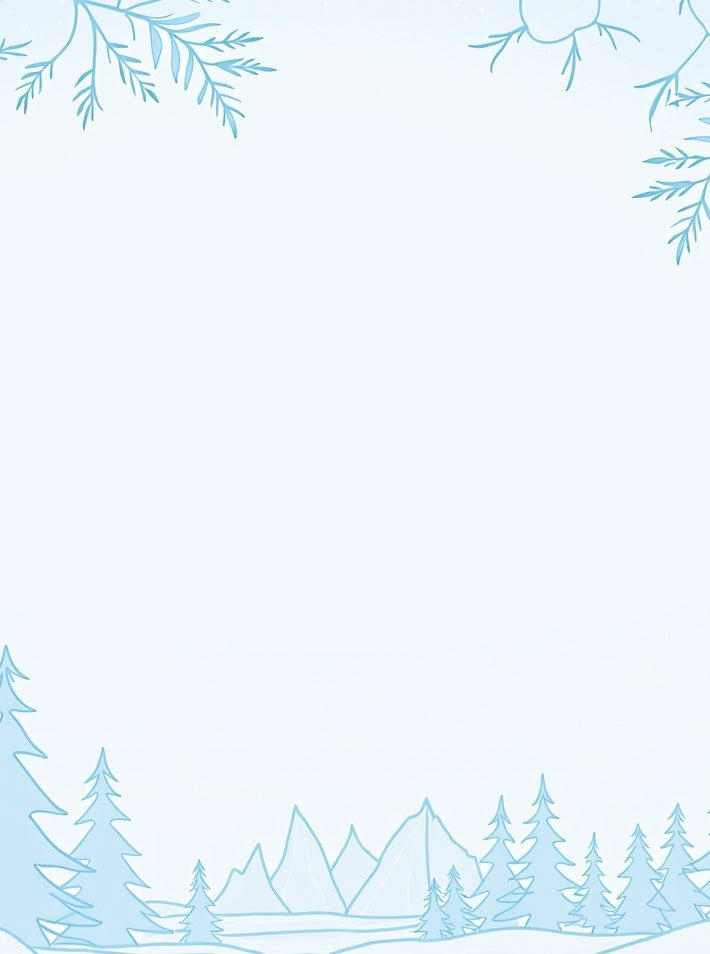 Winter Forest Mountains Landscape Rug