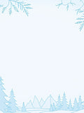 Winter Forest Mountains Landscape Rug