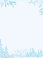 Winter Forest Mountains Landscape Rug