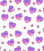Pink Purple Camo Heart Collection Rug
