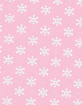 Pink White Snowflake Repeat Rug
