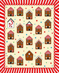 Festive Gingerbread Houses Scattered Dots Rug