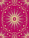 Radiant Sunburst Mandala With Stars Rug