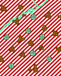 Red White Candy Cane Swirls Accents Rug