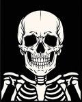 Gothic Skeleton Bone Outline Rug