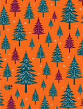Evergreen Forest Teal Burgundy Rug
