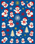 Whimsical Snowman Holiday Tree Scatter Rug