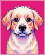 Vibrant Dog Portrait Pop Art Rug