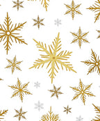 Gold Glitter Snowflake Charm Rug