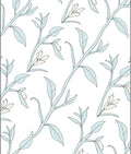 Light Blue Branch Foliage Arrangement Rug