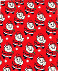 Red Santa Claus Snowflakes Repeating Rug