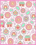 Whimsical Pink Coral House Blossom Rug