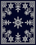 Midnight Snowflake Ornamental Frame Rug