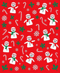 Festive Snowman Candy Cane Holly Rug