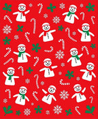 Festive Snowman Candy Cane Holly Rug