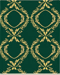 Emerald Gold Laurel Medallion Rug
