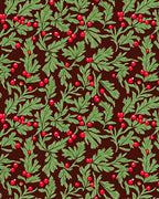 Evergreen Berry Garland Red Rug