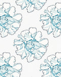 Aqua Abstract Floral Repeats Rug