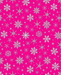 Bright Pink Snowflake Collage Rug